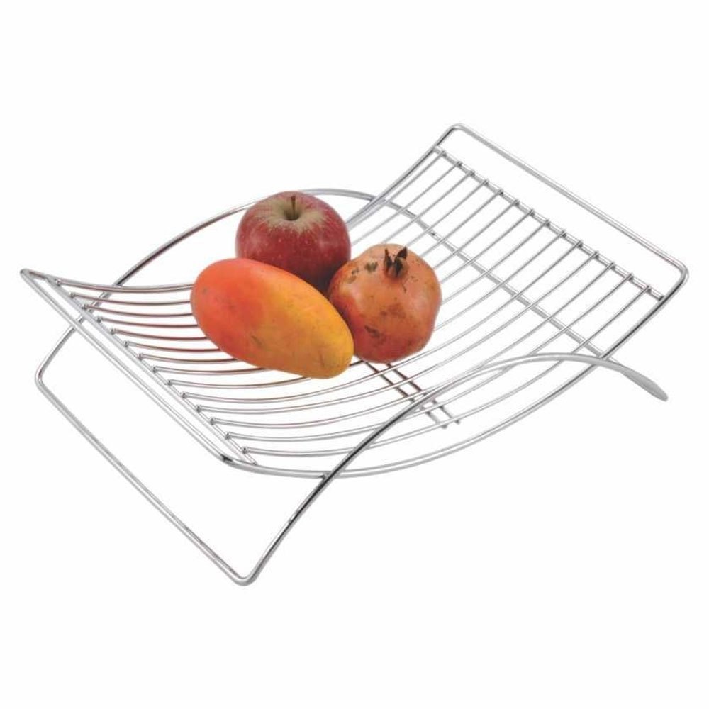 Xcross Silver Stainless Steel Fruit Basket