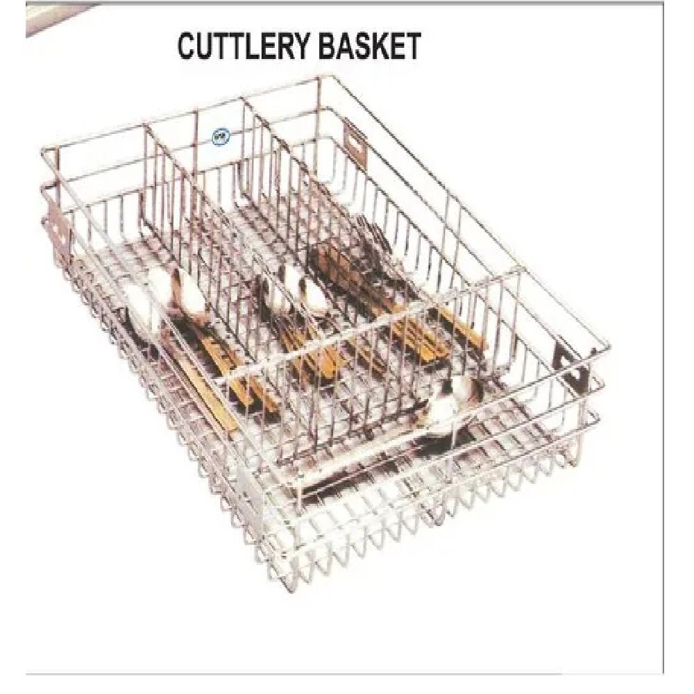 Silver SS Cutlery Basket, For Kitchen