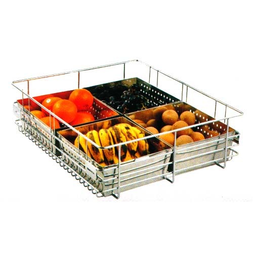 Stainless Steel Perforated Cutlery Basket, For Home