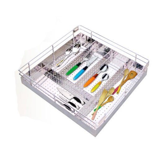 Silver SS Sheet Cutlery Basket