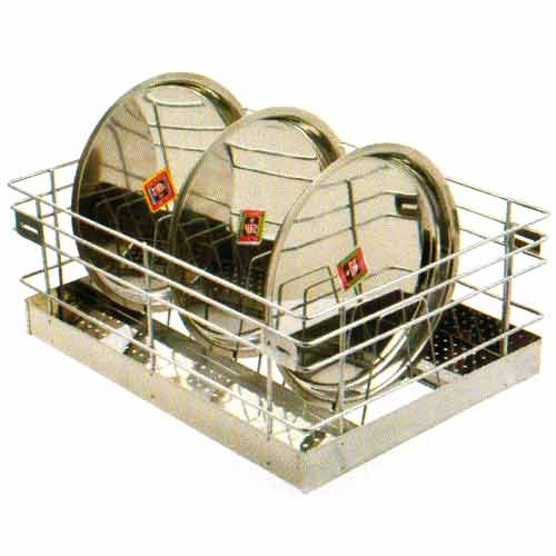 Stainless Steel Perforated Thali Basket, For Kitchen