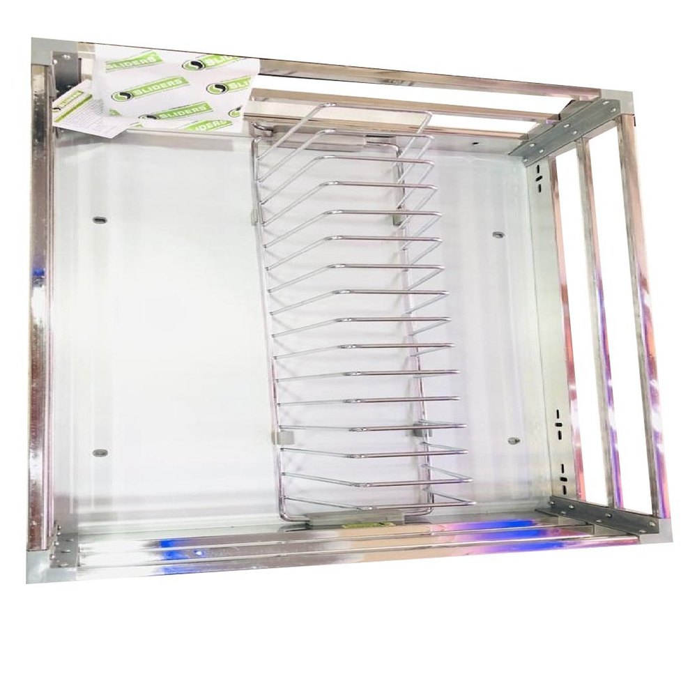 Silver Rectangular ACP Sheet Stainless Steel Plate Basket, For Kitchen, Size: 17 X 20 X 6 Inch