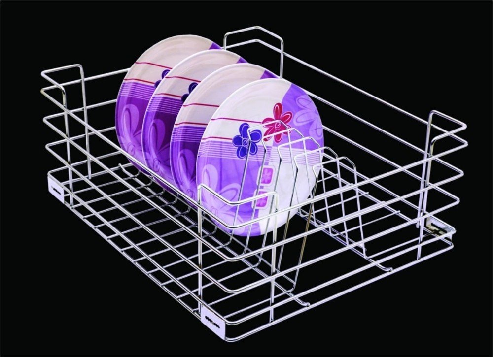 Stainless Steel SS Kitchen Plate Baskets, Rectangular