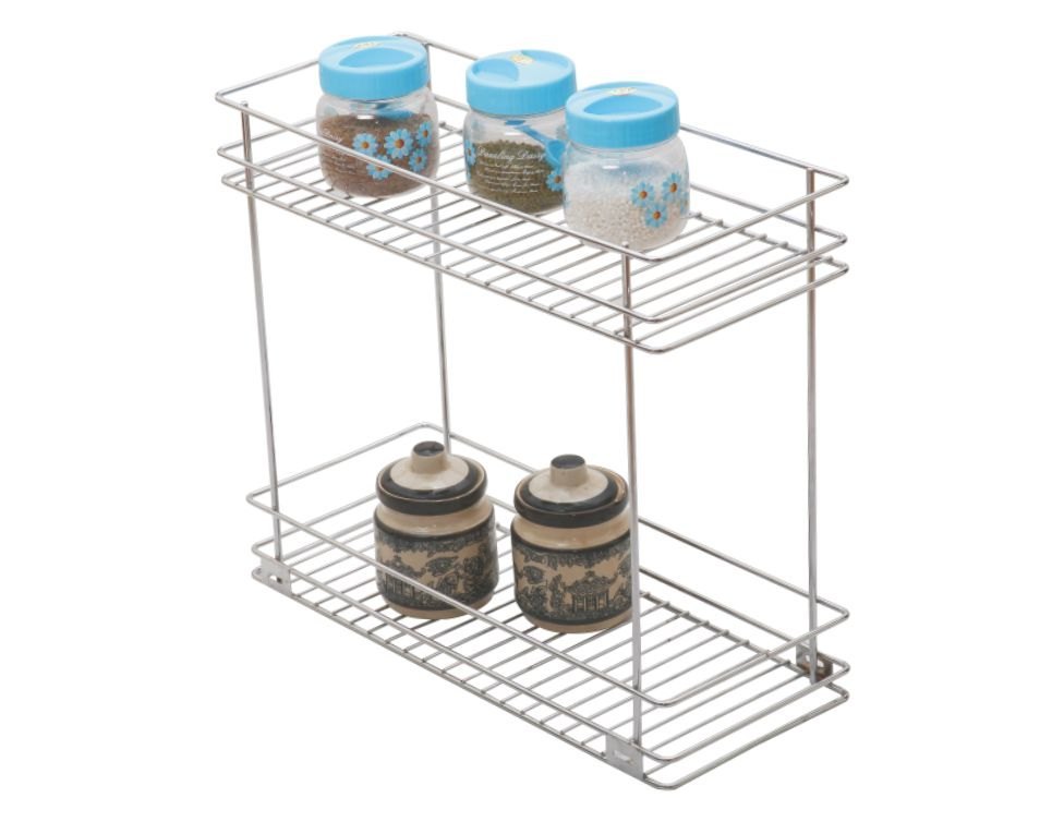 Stainless Steel Jinsee SS Two Shelf Pullout Basket