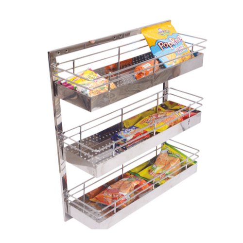 Scorapio Stainless Steel SS P.Pullout Basket, For Home, Hotel
