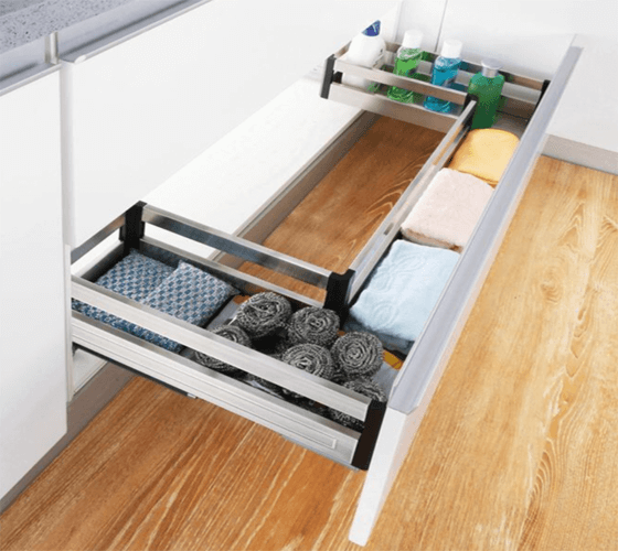 Steel Sink Drawer Basket SS Soft Close, One, Capacity: 40KG