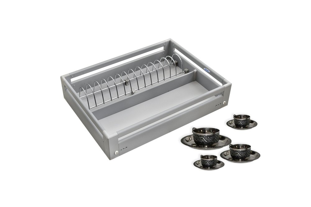 Maruti Enterprise Grey Aluminium Cup And Saucer Basket