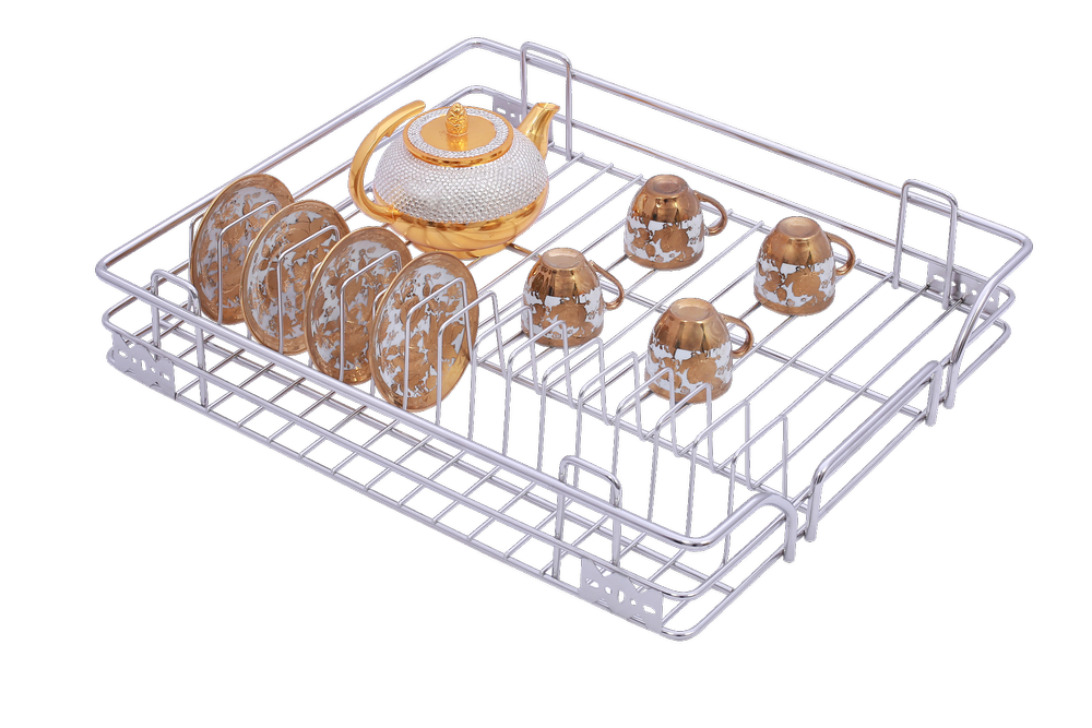Stainless Steel Cup Saucer Basket (8mm), For Kitchen, Rectangular