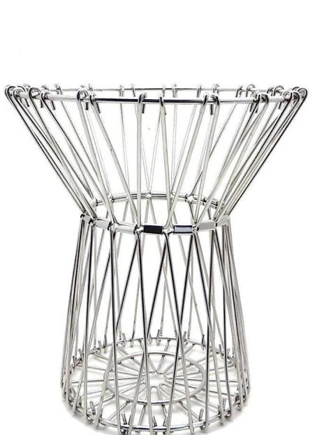 Riddhisiddhimetalworks Silver Steel Fruit Basket, For Multipurpose