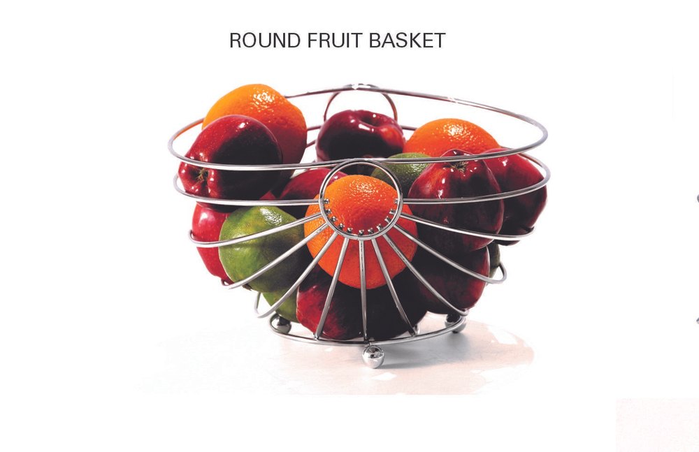 Silver Baskets Round Fruit Basket, for Hotel/Restaurant