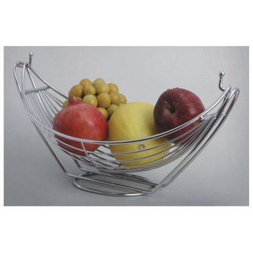 Peacock Revera Stainless Steel Swinging Fruit Basket, For Hotel/Restaurant