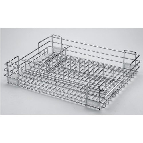 Peacock Revera Silver Wire Cutlery Basket, For Home