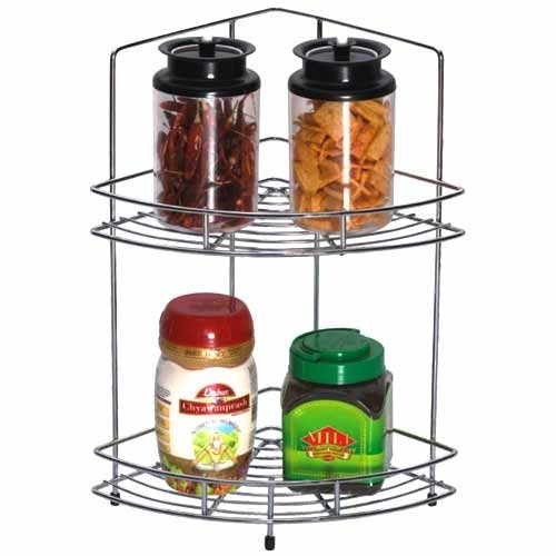 Stainless Steel Double Corner Basket