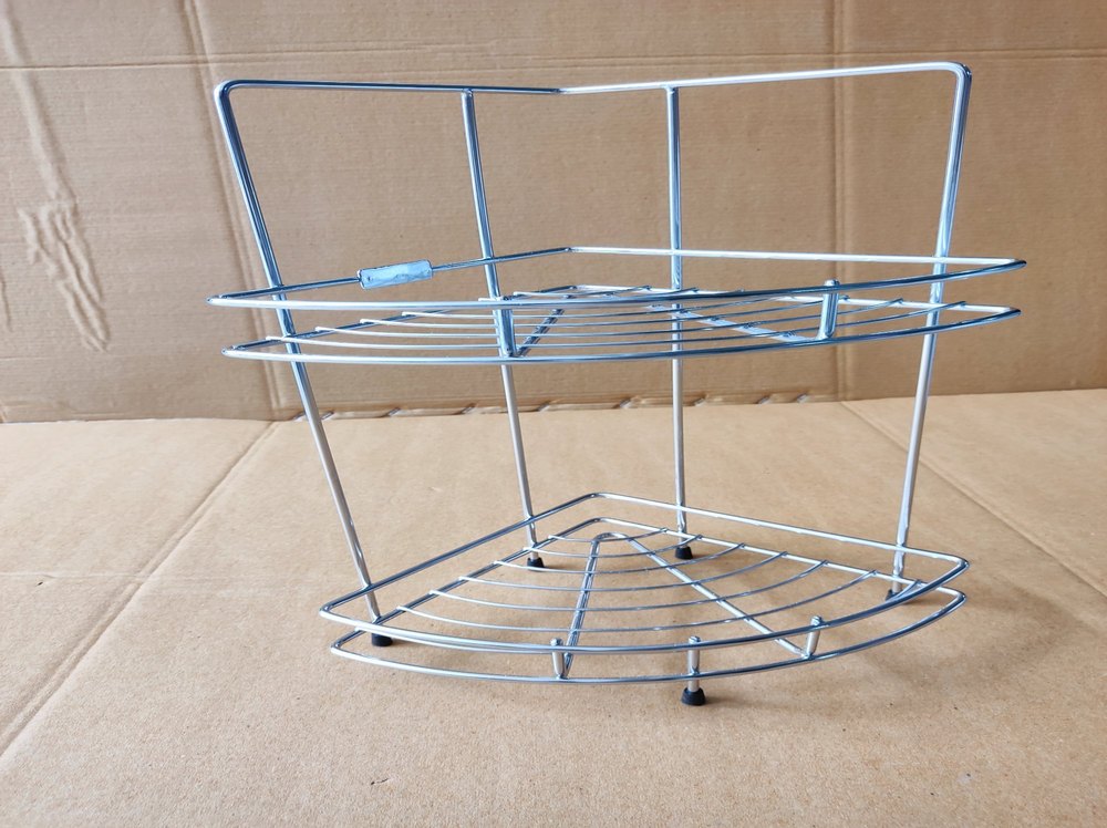 Stainless Steel SS Double Corner Kitchen Basket