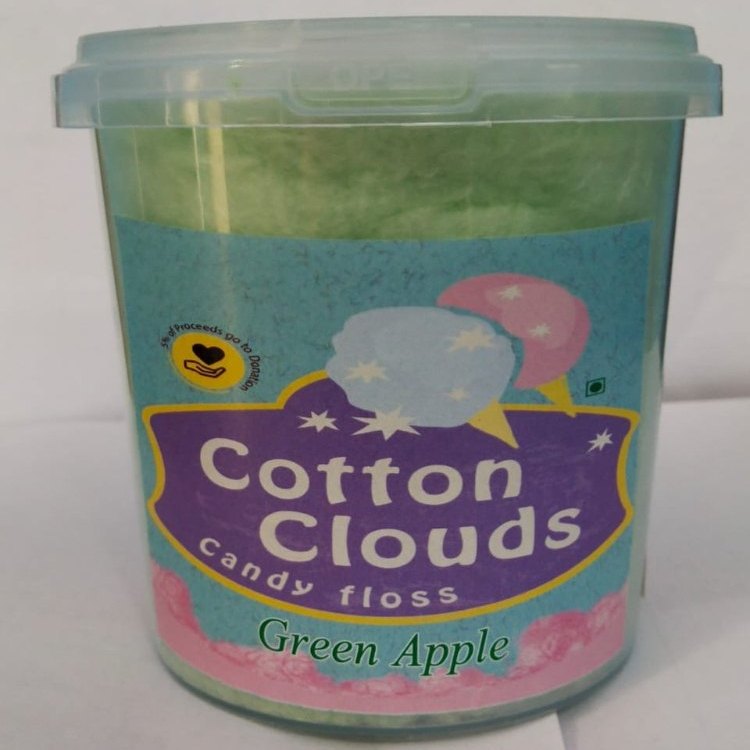 Siddhi Enterprise 45 Days Green Apple Cotton Candy Floss, Packaging Type: Plastic Jar, Packaging Size: 45 Gm
