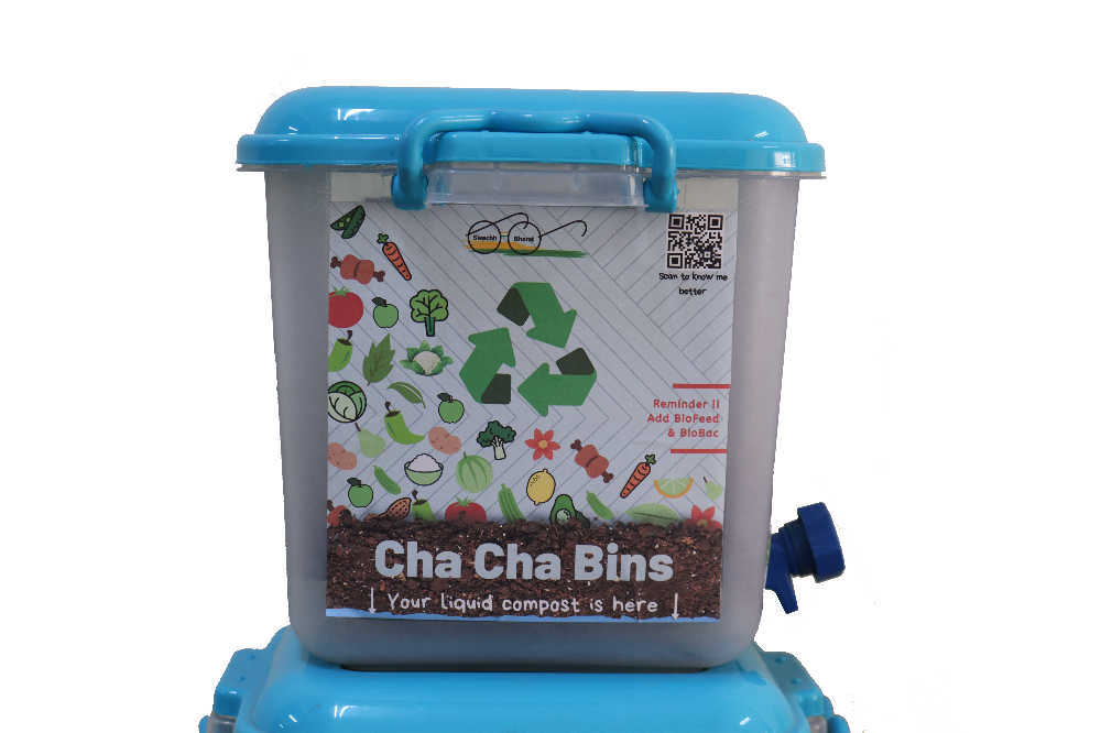 Plastic Chacha Bins- Most Advanced Home Composting Bin, Size: 15L