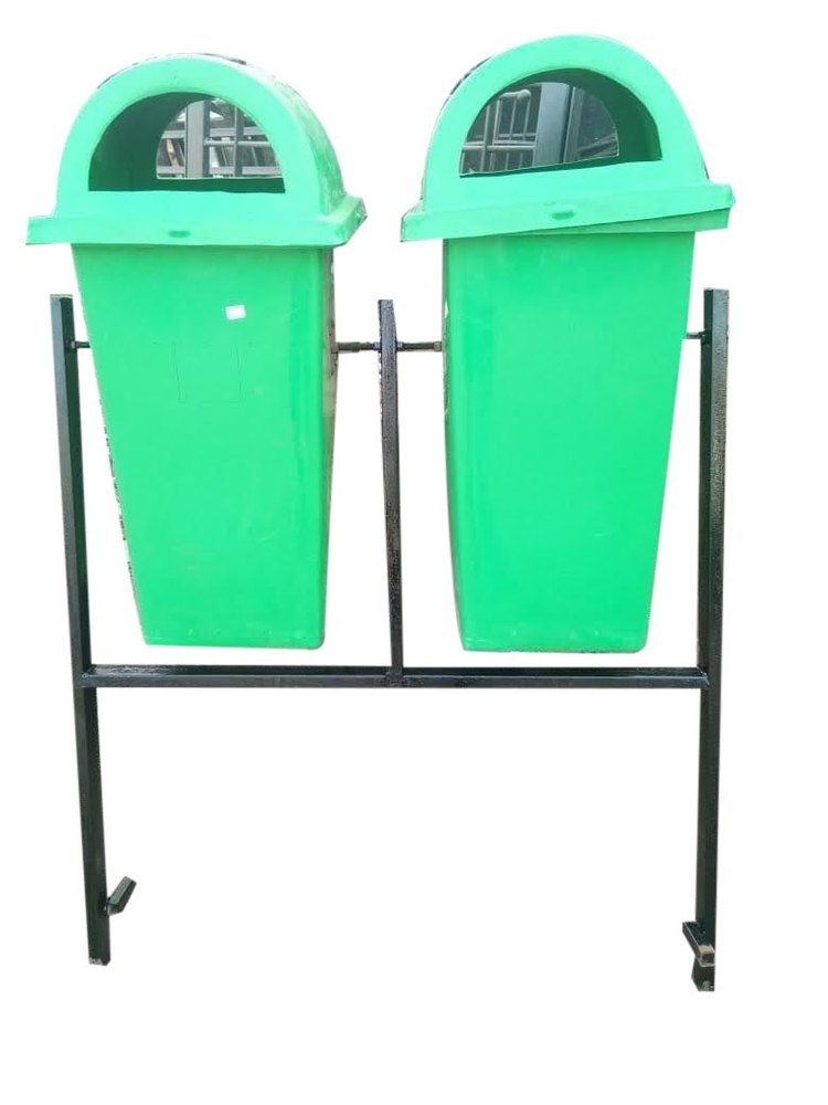 Rectangular Plastic Green Waste Dustbin, For Outdoor, Capacity: 50 Liter