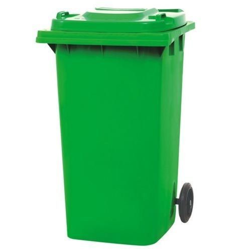 Green Cylindrical Garbage Dustbin, For Outdoor, Capacity: 16-20 Liters