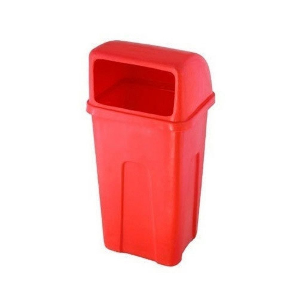Red Standing Commercial PVC Dustbin, For Outdoor, Capacity: 100 L
