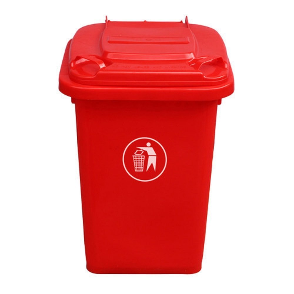 30L Red Plastic Industrial Dustbin