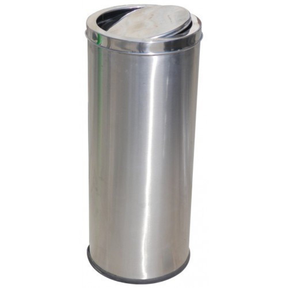 Silver Stainless Steel SS Dustbin Swing Bin, For Office, Material Grade: 316