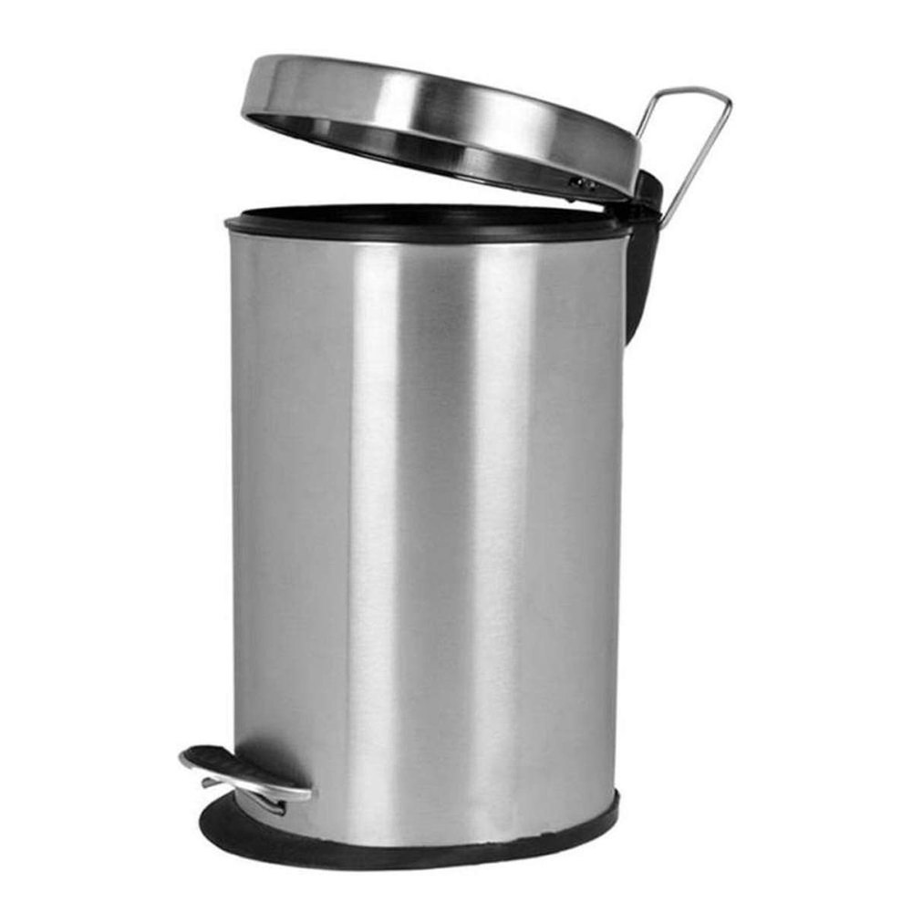 Stainless Steel Dustbin Pedal Waste Bin, For Office, Material Grade: 202