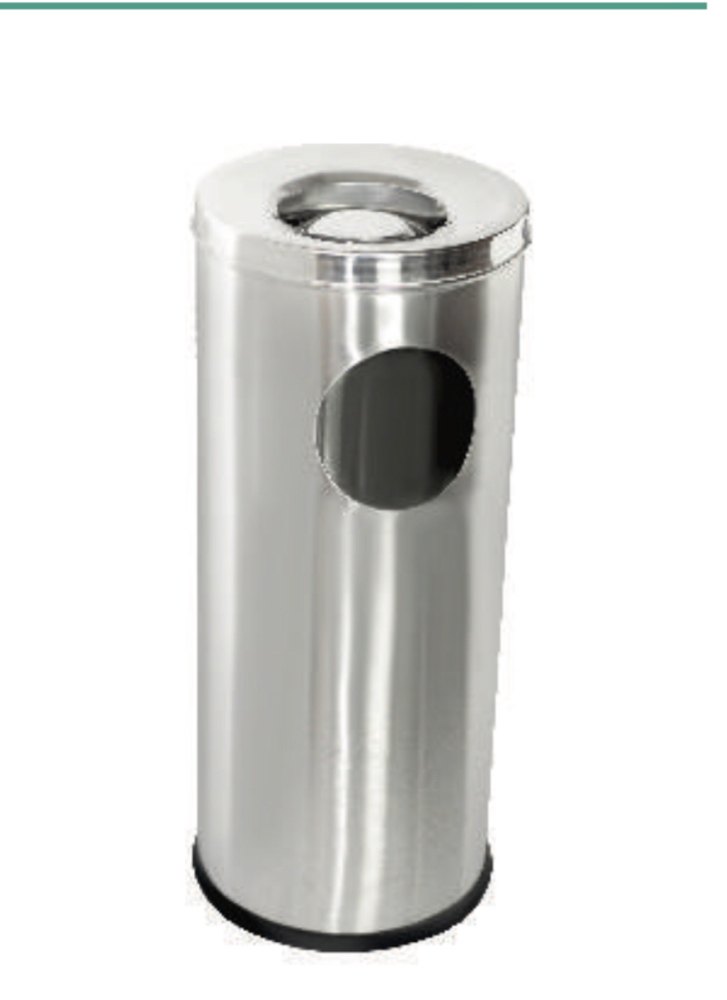 Swing Type Silver Stainless Steel Ash Can Dustbin, For Office, Material Grade: SS 304