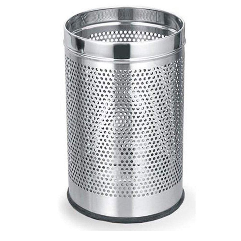 Open Top Grey KWEL Perforated Dustbin size-8/12, For Multipurpose, Capacity: 12ltr