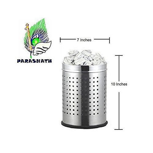 Stainless Steel Parasnath Square Perforated Dustbin