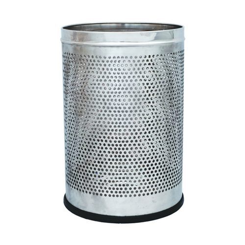 SSD Silver 7.5 ltr SS Round Paper Bin