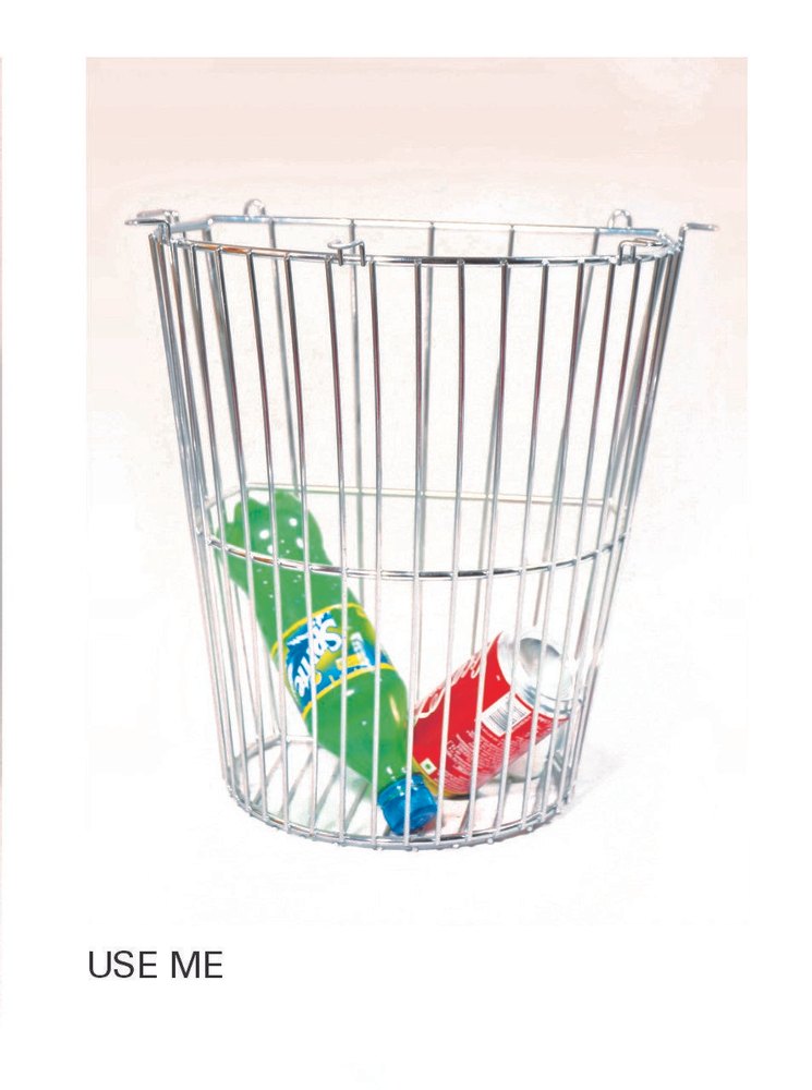 Stainless Steel Open Top Use Me Dustbin, for Household