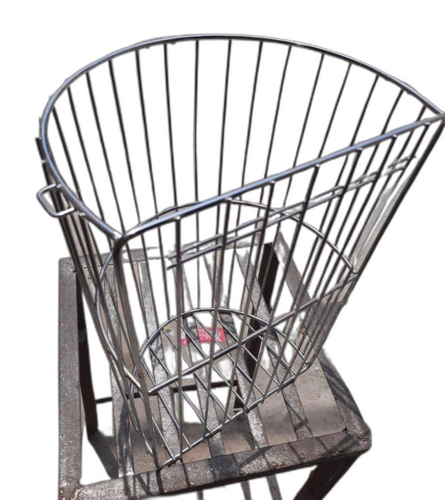 Open Top Silver Stainless Steel Wire Dustbin, Size: 12inch, Capacity: 20kg