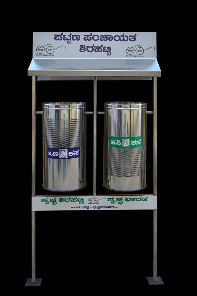 Open Top Stainless Steel Dustbins For Municipal Use, For Public Places, Size: Maximum 12\' x 28\'