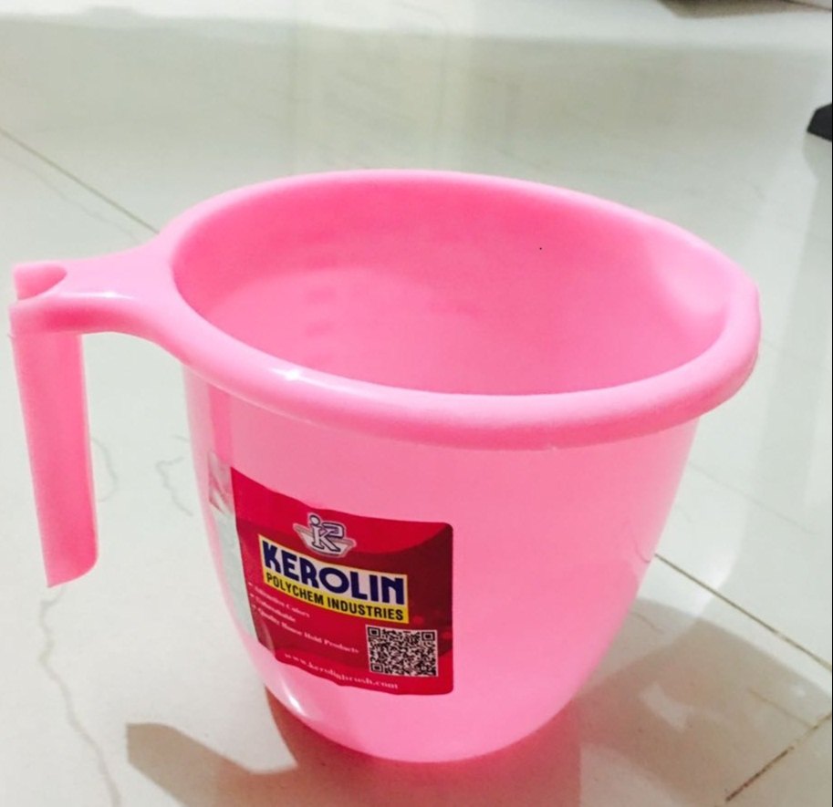 Plain Pink Household Plastic, For Bathroom, Capacity: 1000 ml