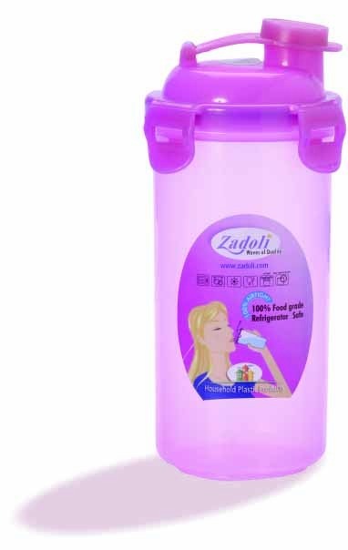 Zadoli Pink 450 ml Plastic Shaker Bottle, Use For Storage: Juice