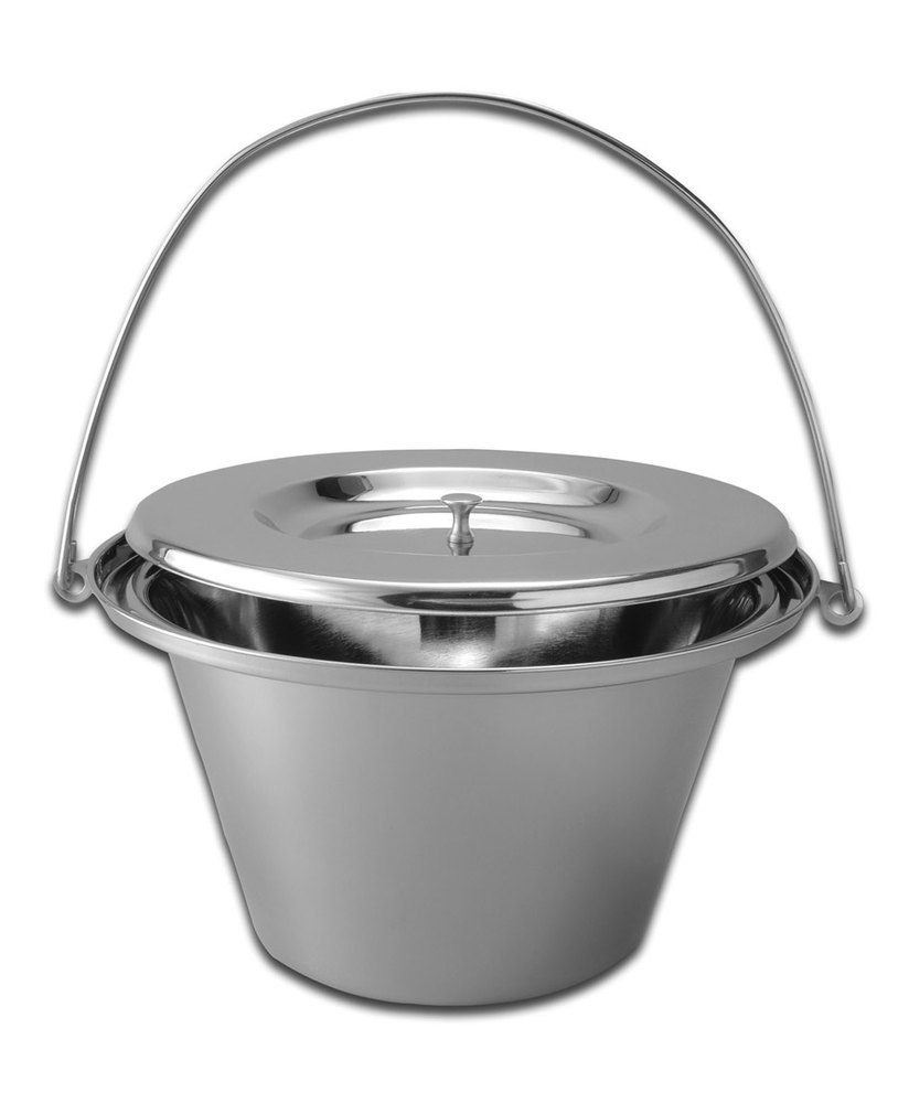 Steel Commode Bucket with Lid 5 Litre, For Hospital