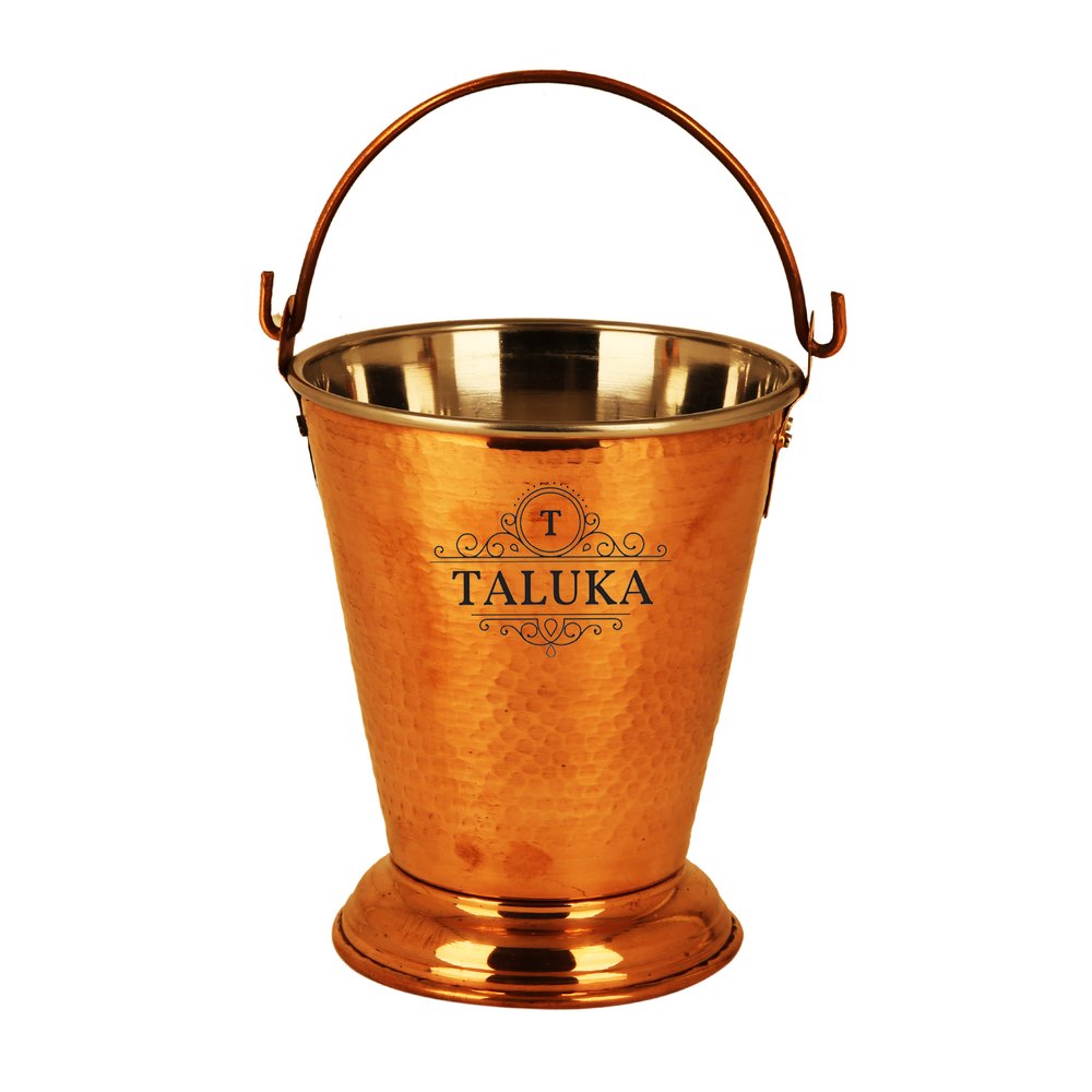 Coppe Brown Copper Serving Bucket, Size: 6 X 5 Inch