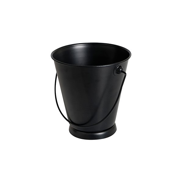 Black Color Stainless Steel Mini Serving Pail Catering Bucket With Handles