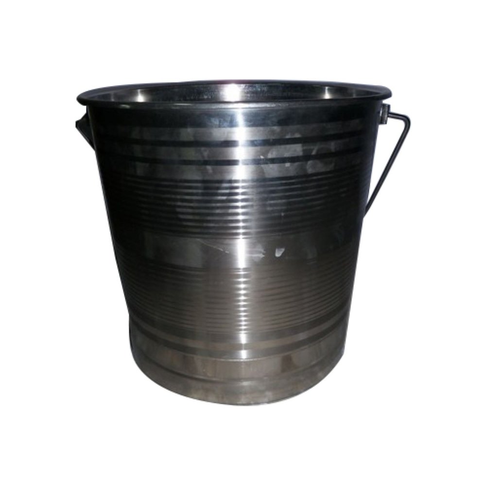 Silver Stainless Steel Milk Bucket