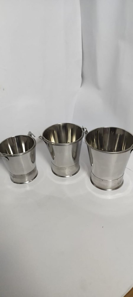 Silver Small Stainless Steel Bucket Mini set