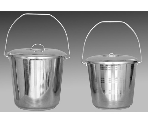Stainless Steel Silver Milk Bucket
