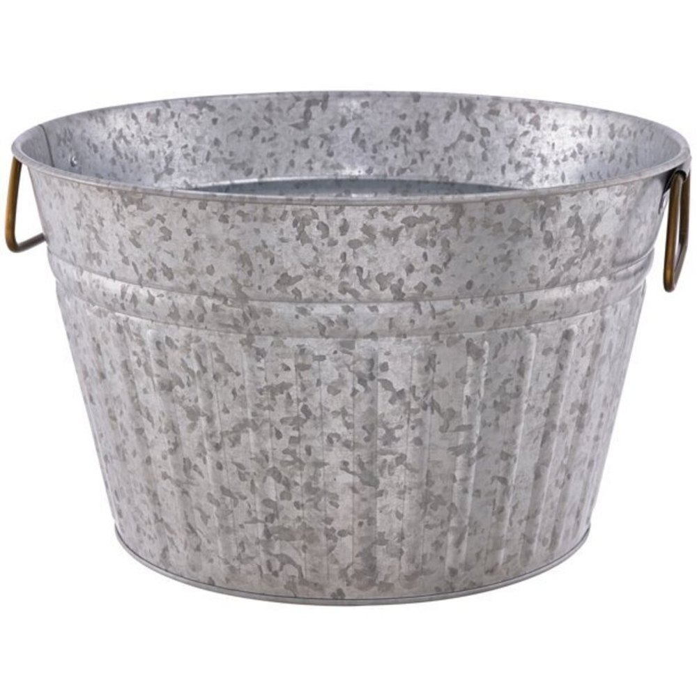 Silver GI Galvanized Buckets & Planters, Capacity: 35 Ltr, Size: 18x12 Inch