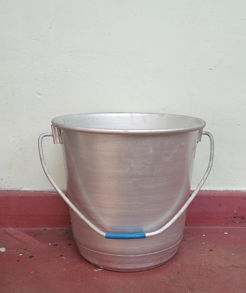 Silver White Aluminium Bucket 12 Ltr