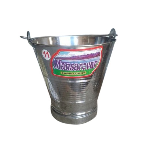 Stainless Steel Bucket, Capacity: 20 To 30 Litre