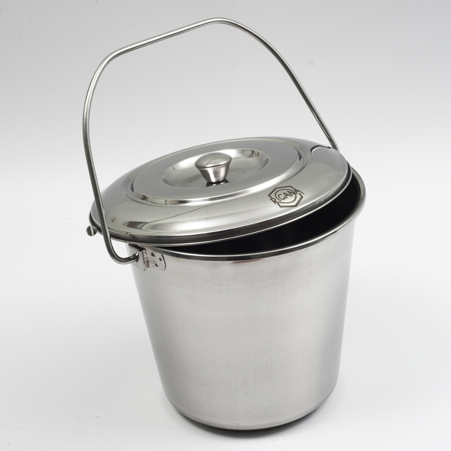 Polished Silver Stainless Steel Buckets
