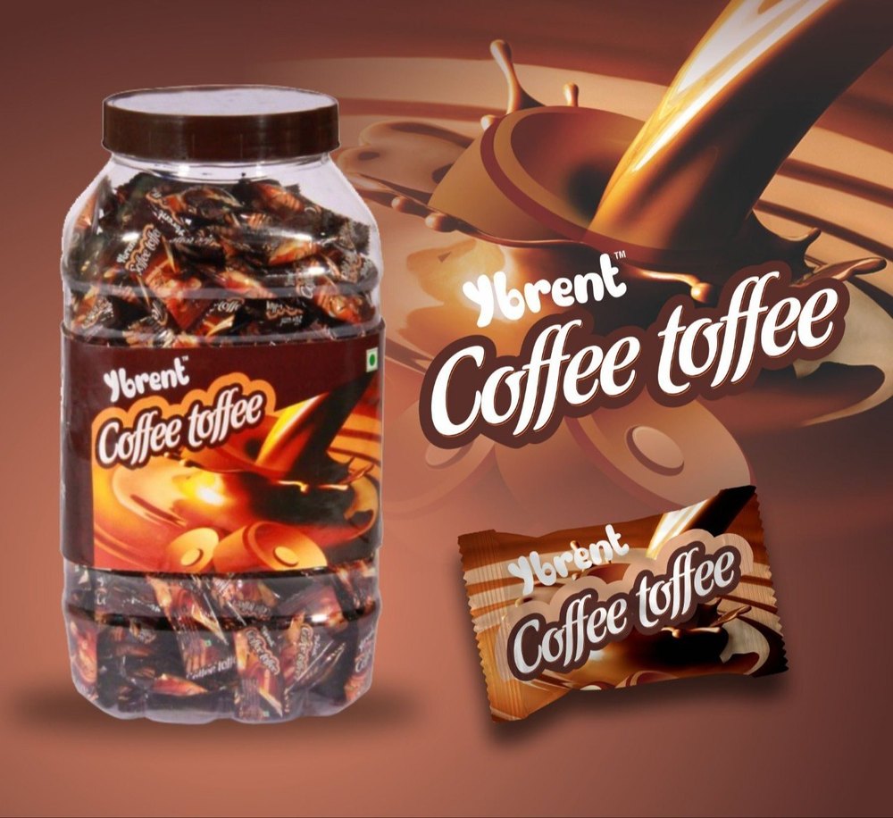 Ybrent Hard Candy Coffee Toffee, Packaging Type: Plastic Jar, Packaging Size: 15 Jar Carton