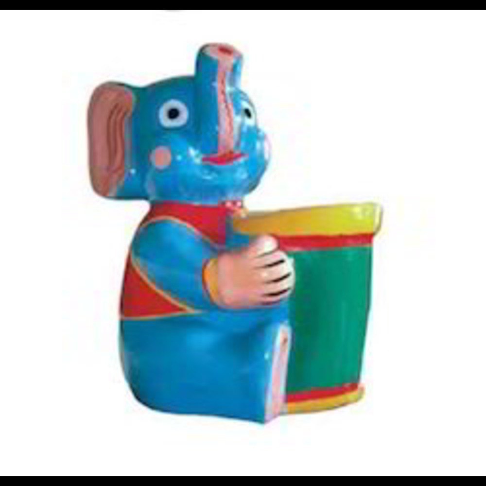 Plastic Blue Small Elephant Dustbin, For Commercial