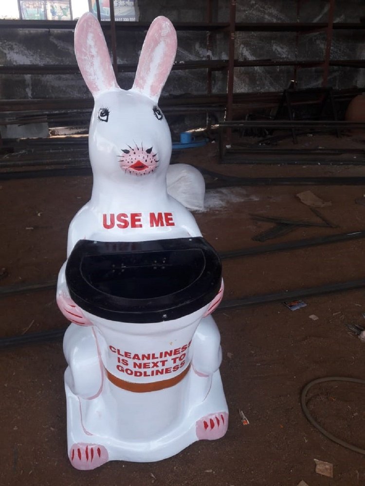rabbit animated bin
