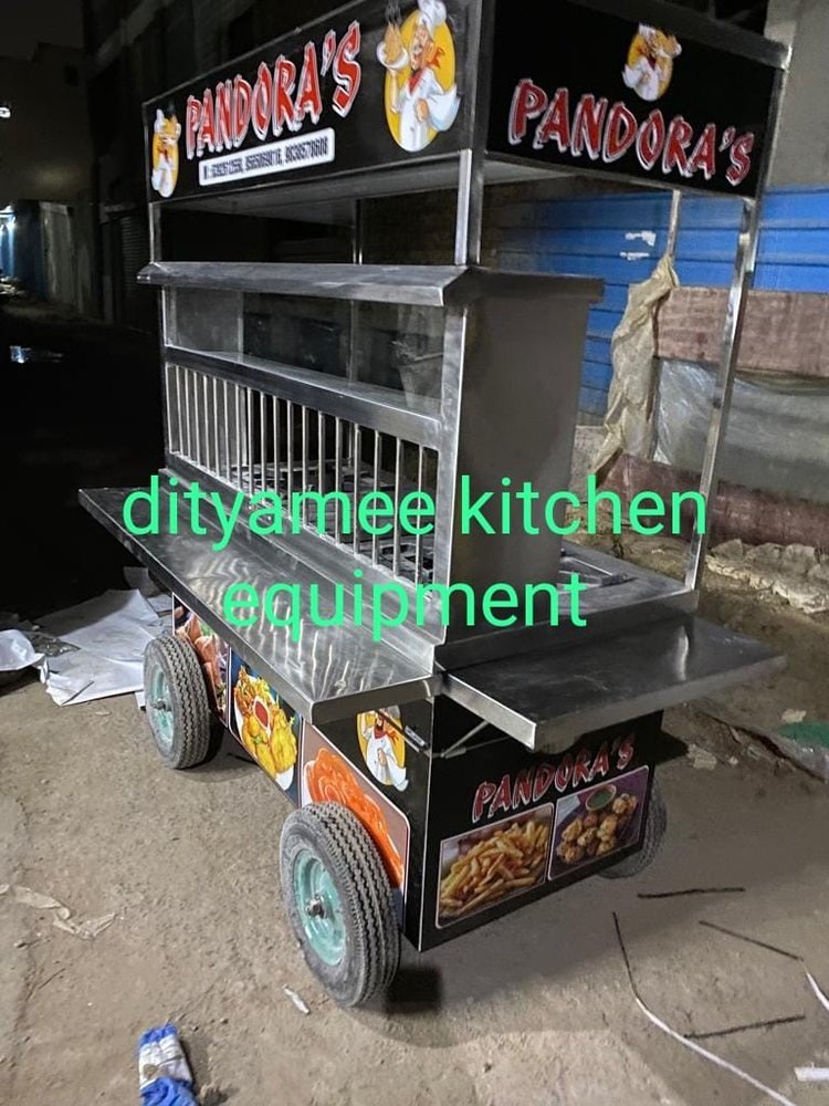 Ss Wheel Cart Stainless Steel Pushcart, Model Name/Number: Ss Push Cart, Load Capacity: 200kg