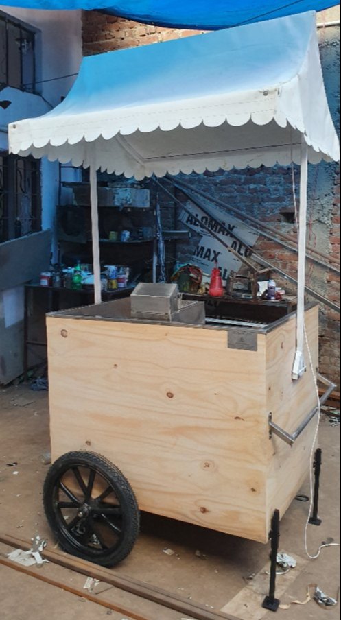 Square Brown Tea Cart for business